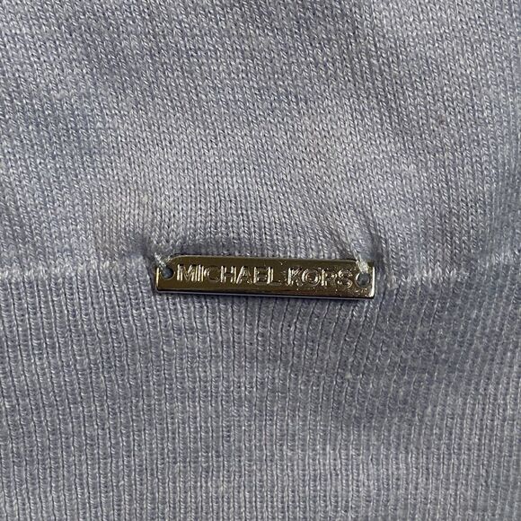 Michael Kors Light Blue Lace-Up V-Neck Sweater – Women’s Small - Picture 8 of 11